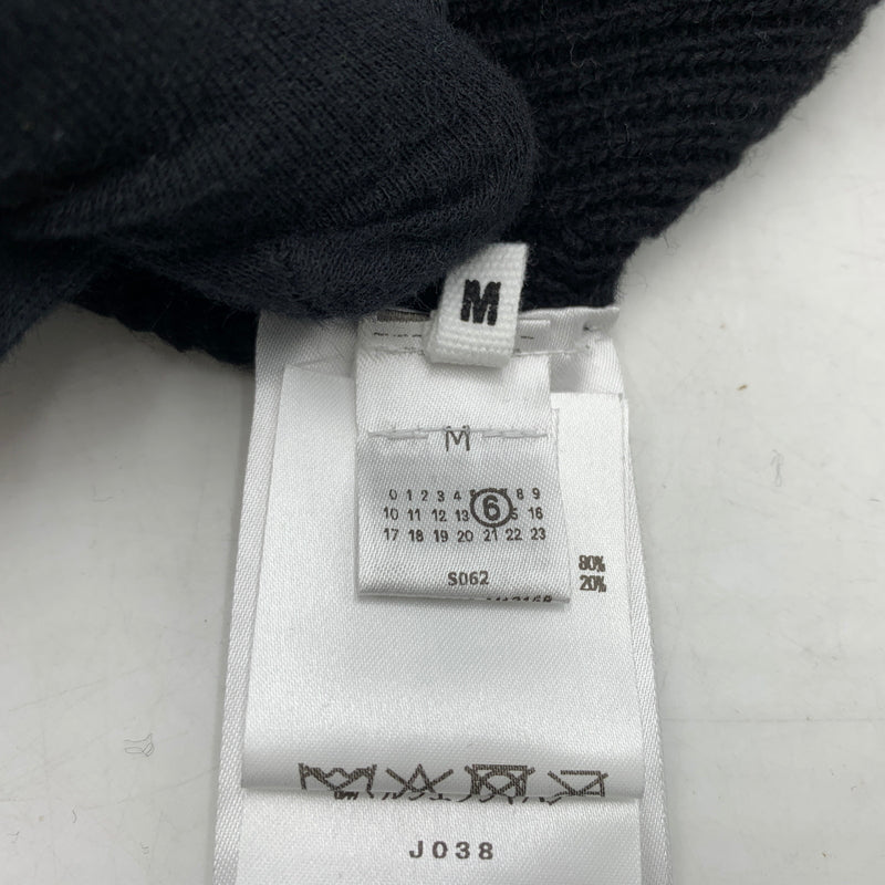 【中古品】【メンズ】 MM6 MAISON MARGIELA エムエム6 メゾンマルジェラ TAPED LABEL WOOL BEANIE S62TB0006 テープラベル ウールビーニー 帽子 ニットキャップ 185-260709-ko-15-tei サイズ：M カラー：ブラック 万代Net店