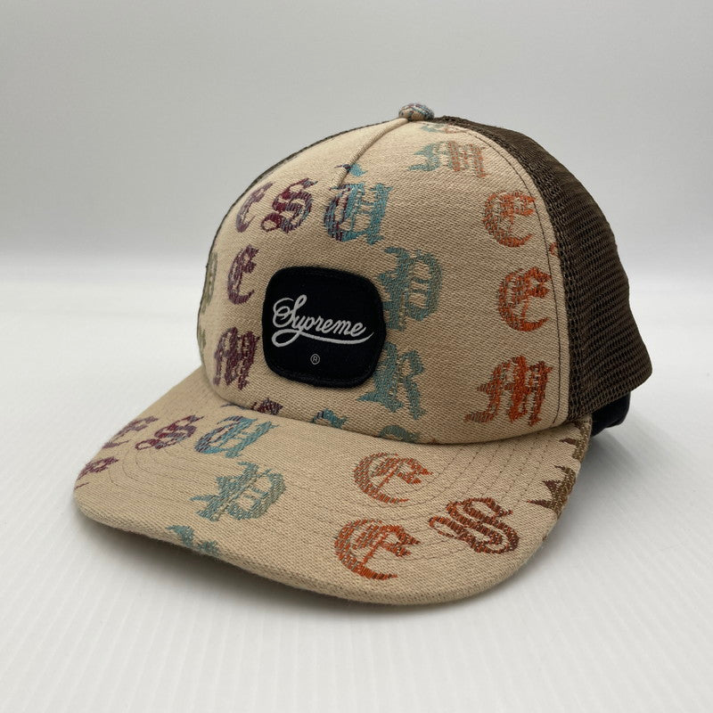 【中古品】【メンズ】 SUPREME シュプリーム 22SS GRADIENT JACQUARD DENIM MESH BACK 5-PANEL CAP グラディエント ジャガード デニム メッシュ キャップ 帽子 185-260704-yo-02-tei サイズ：FREE カラー：ベージュ 万代Net店