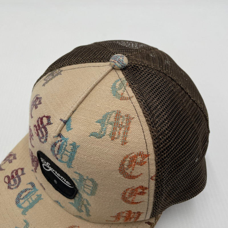 【中古品】【メンズ】 SUPREME シュプリーム 22SS GRADIENT JACQUARD DENIM MESH BACK 5-PANEL CAP グラディエント ジャガード デニム メッシュ キャップ 帽子 185-260704-yo-02-tei サイズ：FREE カラー：ベージュ 万代Net店