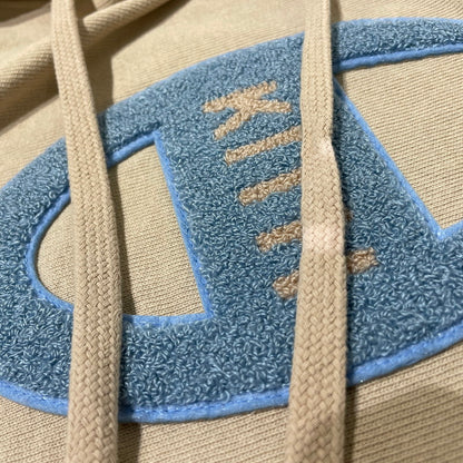 【中古品】【メンズ】 KITH キス × CHAMPION チャンピオン 別注コラボ LOGO HOODIE ロゴ フーディ 長袖 トップス プルーオーバー パーカー 142-260706-sa-09-tei サイズ：M カラー：ベージュ 万代Net店