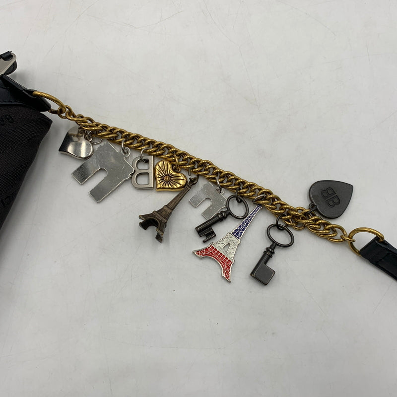 【中古品】【メンズ】 BALENCIAGA バレンシアガ 518163 スーベニアXS ジャガードロゴ ボディバッグ カバン ショルダーバッグ 180-260709-ko-13-tei カラー：ブラック系 万代Net店