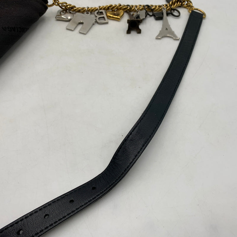 【中古品】【メンズ】 BALENCIAGA バレンシアガ 518163 スーベニアXS ジャガードロゴ ボディバッグ カバン ショルダーバッグ 180-260709-ko-13-tei カラー：ブラック系 万代Net店