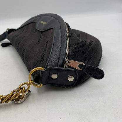 【中古品】【メンズ】 BALENCIAGA バレンシアガ 518163 スーベニアXS ジャガードロゴ ボディバッグ カバン ショルダーバッグ 180-260709-ko-13-tei カラー：ブラック系 万代Net店