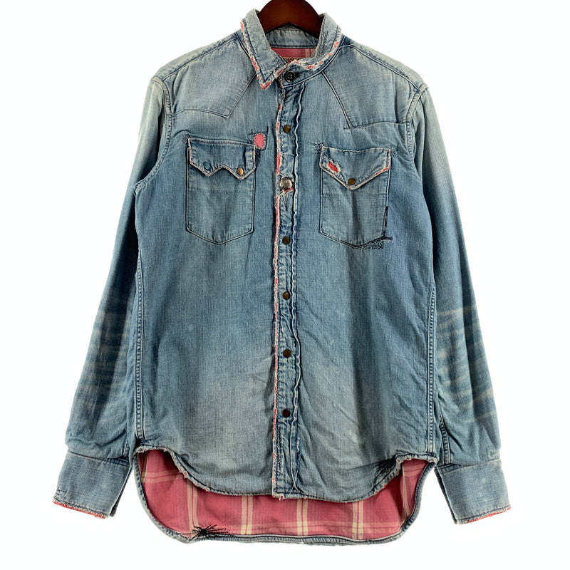 【中古品】【メンズ】 KAPITAL KOUNTRY キャピタル カントリー REMAKE DENIM SHIRT リメイク デニムシャツ トップス ヴィンテージ ダメージ加工 140-260705-ko-04-tei サイズ：3 カラー：インディゴ 万代Net店