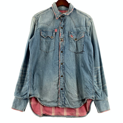【中古品】【メンズ】 KAPITAL KOUNTRY キャピタル カントリー REMAKE DENIM SHIRT リメイク デニムシャツ トップス ヴィンテージ ダメージ加工 140-260705-ko-04-tei サイズ：3 カラー：インディゴ 万代Net店