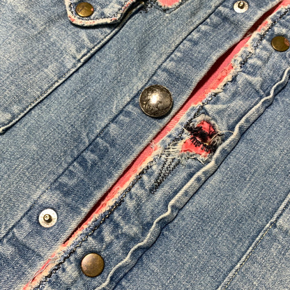 【中古品】【メンズ】 KAPITAL KOUNTRY キャピタル カントリー REMAKE DENIM SHIRT リメイク デニムシャツ トップス ヴィンテージ ダメージ加工 140-260705-ko-04-tei サイズ：3 カラー：インディゴ 万代Net店
