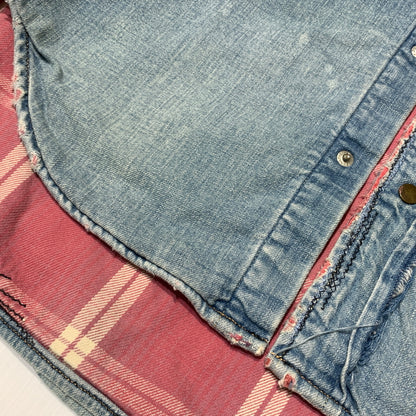 【中古品】【メンズ】 KAPITAL KOUNTRY キャピタル カントリー REMAKE DENIM SHIRT リメイク デニムシャツ トップス ヴィンテージ ダメージ加工 140-260705-ko-04-tei サイズ：3 カラー：インディゴ 万代Net店