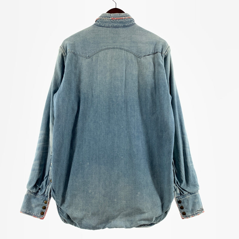 【中古品】【メンズ】 KAPITAL KOUNTRY キャピタル カントリー REMAKE DENIM SHIRT リメイク デニムシャツ トップス ヴィンテージ ダメージ加工 140-260705-ko-04-tei サイズ：3 カラー：インディゴ 万代Net店