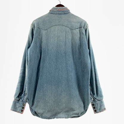 【中古品】【メンズ】 KAPITAL KOUNTRY キャピタル カントリー REMAKE DENIM SHIRT リメイク デニムシャツ トップス ヴィンテージ ダメージ加工 140-260705-ko-04-tei サイズ：3 カラー：インディゴ 万代Net店