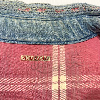 【中古品】【メンズ】 KAPITAL KOUNTRY キャピタル カントリー REMAKE DENIM SHIRT リメイク デニムシャツ トップス ヴィンテージ ダメージ加工 140-260705-ko-04-tei サイズ：3 カラー：インディゴ 万代Net店
