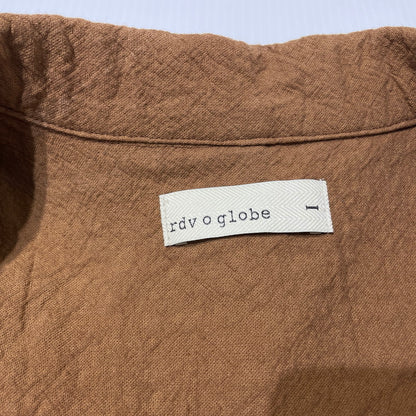 【中古品】【メンズ】 RDV O GLOBE ランデヴー オー グローブ S/S SHIRT 231CH010 ショートスリーブ シャツ 半袖 トップス 147-260723-sa-08-tei サイズ：1 カラー：ブラウン 万代Net店