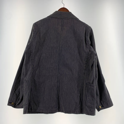 【中古品】【メンズ】 SUGAR CANE シュガーケーン COVERALLS LOT695 カバーオール ライトアウター ワークジャケット デニム ヒッコリー 145-260705-ko-05-tei サイズ：W38 カラー：ストライプ 万代Net店