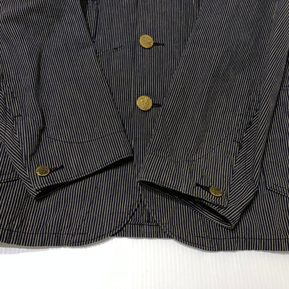 【中古品】【メンズ】 SUGAR CANE シュガーケーン COVERALLS LOT695 カバーオール ライトアウター ワークジャケット デニム ヒッコリー 145-260705-ko-05-tei サイズ：W38 カラー：ストライプ 万代Net店
