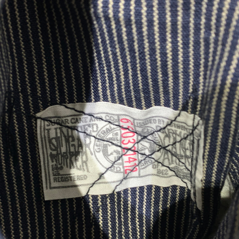【中古品】【メンズ】 SUGAR CANE シュガーケーン COVERALLS LOT695 カバーオール ライトアウター ワークジャケット デニム ヒッコリー 145-260705-ko-05-tei サイズ：W38 カラー：ストライプ 万代Net店