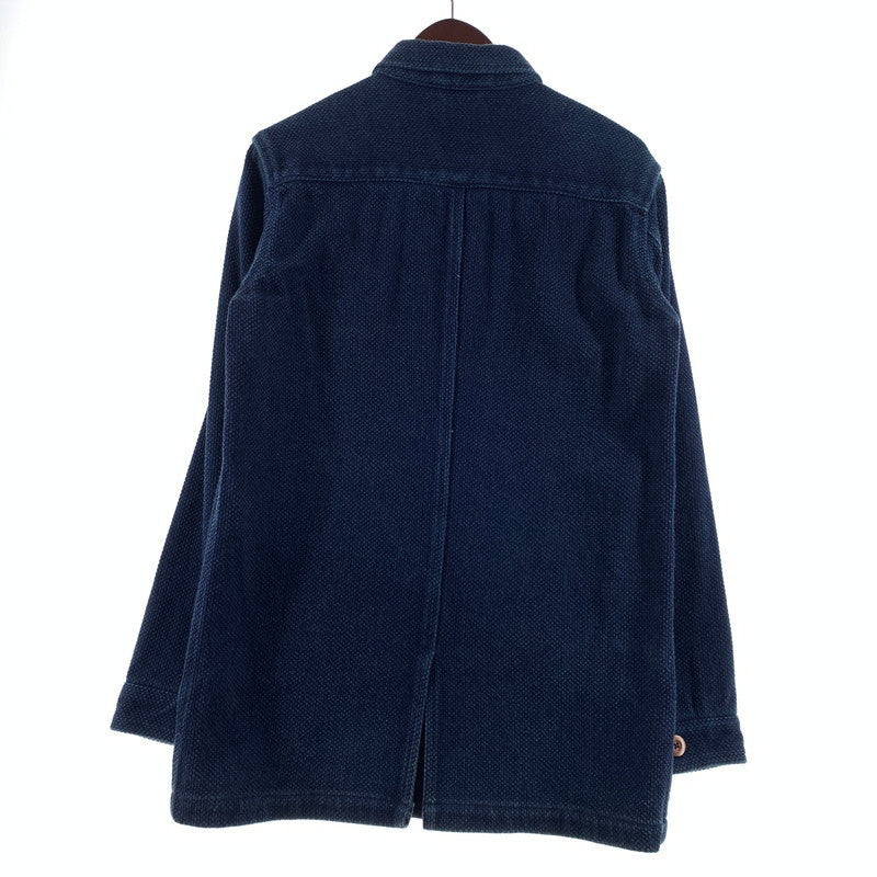 【中古品】【メンズ】 MOMOTARO JEANS 桃太郎ジーンズ SASHIKO COVERALL 刺し子 カバーオール ライトアウター 145-260707-yo-19-tei サイズ：38 カラー：インディゴ 万代Net店