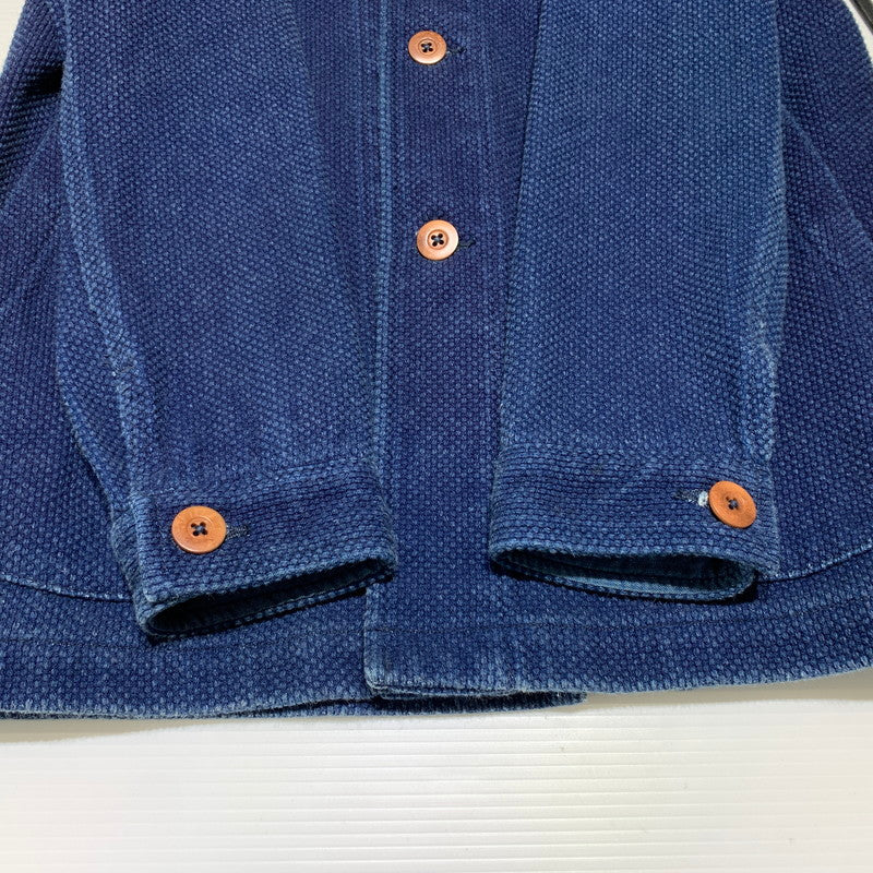 【中古品】【メンズ】 MOMOTARO JEANS 桃太郎ジーンズ SASHIKO COVERALL 刺し子 カバーオール ライトアウター 145-260707-yo-19-tei サイズ：38 カラー：インディゴ 万代Net店