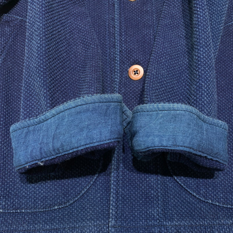【中古品】【メンズ】 MOMOTARO JEANS 桃太郎ジーンズ SASHIKO COVERALL 刺し子 カバーオール ライトアウター 145-260707-yo-19-tei サイズ：38 カラー：インディゴ 万代Net店