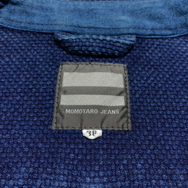 【中古品】【メンズ】 MOMOTARO JEANS 桃太郎ジーンズ SASHIKO COVERALL 刺し子 カバーオール ライトアウター 145-260707-yo-19-tei サイズ：38 カラー：インディゴ 万代Net店