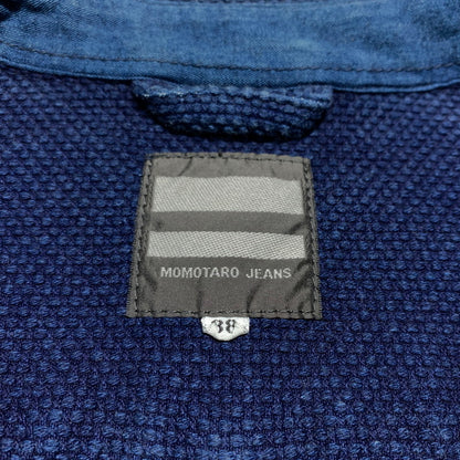 【中古品】【メンズ】 MOMOTARO JEANS 桃太郎ジーンズ SASHIKO COVERALL 刺し子 カバーオール ライトアウター 145-260707-yo-19-tei サイズ：38 カラー：インディゴ 万代Net店