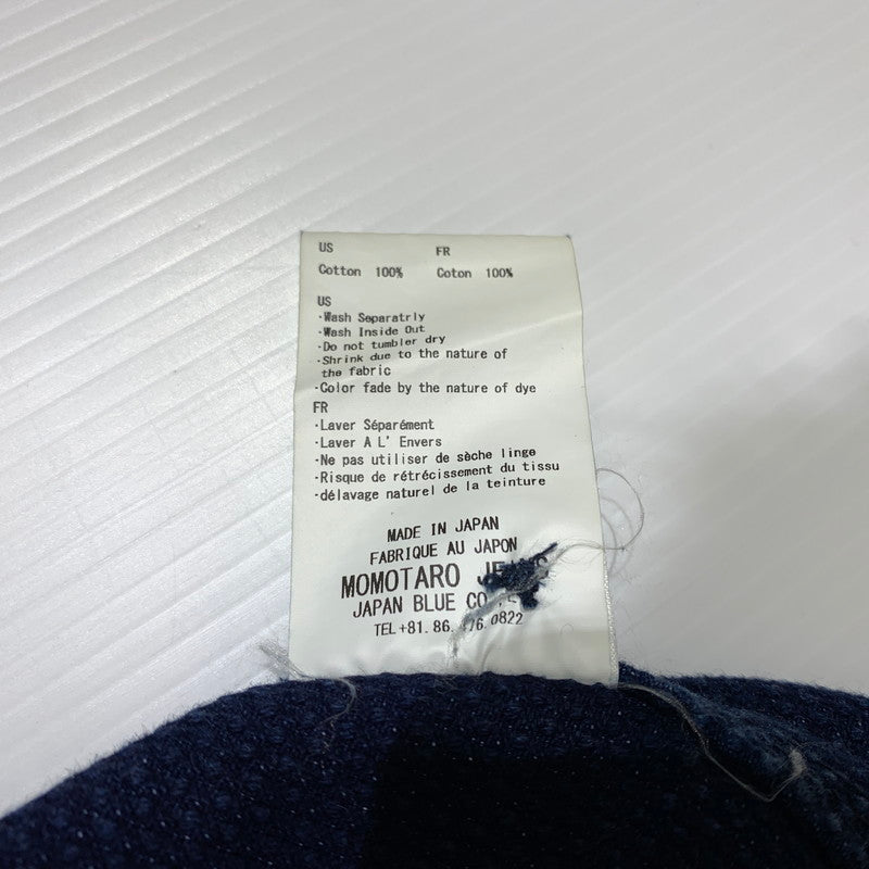 【中古品】【メンズ】 MOMOTARO JEANS 桃太郎ジーンズ SASHIKO COVERALL 刺し子 カバーオール ライトアウター 145-260707-yo-19-tei サイズ：38 カラー：インディゴ 万代Net店