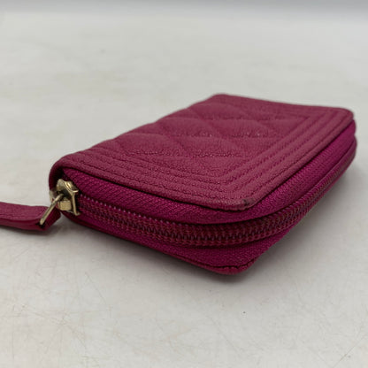 【中古品】【メンズ/レディース】 CHANEL シャネル A80602 ボーイシャネル コインケース 財布 ジップコインパース 181-260709-ko-09-tei カラー：ピンク 万代Net店