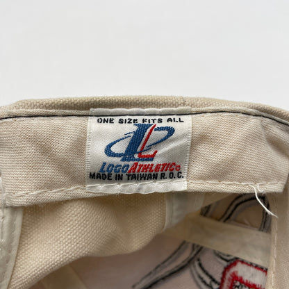 【中古品】【メンズ】 LOGO ATHLETIC ロゴアスレチック NBA CHICAGO BULLS CHAMPION CAP エヌビーエー シカゴ ブルズ チャンピオン キャップ 帽子 ツートーンキャップ 185-260805-ko-04-tei カラー：ベージュ系/ブラック系 万代Net店