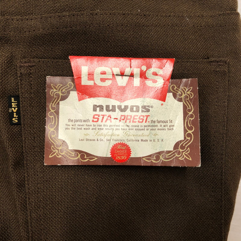 【中古品】【メンズ】 Levi’s リーバイス 70's STA-PREST PANTS 647-4427 70年代 スタープレスト パンツ ボトムス 156-260710-ss-03-tei サイズ：29 カラー：ブラウン 万代Net店