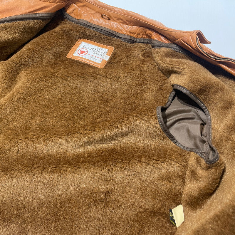 【中古品】【メンズ】 SEARS THE LEATHER SHOP シアーズ ザ レザーショップ 70’s WOOLLINER VEST LEATHER JACKET 70年代 ウールライナーベスト付 レザージャケット アウター 145-260706-sa-23-tei サイズ：46 カラー：ブラウン 万代Net店