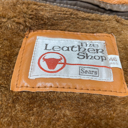 【中古品】【メンズ】 SEARS THE LEATHER SHOP シアーズ ザ レザーショップ 70’s WOOLLINER VEST LEATHER JACKET 70年代 ウールライナーベスト付 レザージャケット アウター 145-260706-sa-23-tei サイズ：46 カラー：ブラウン 万代Net店