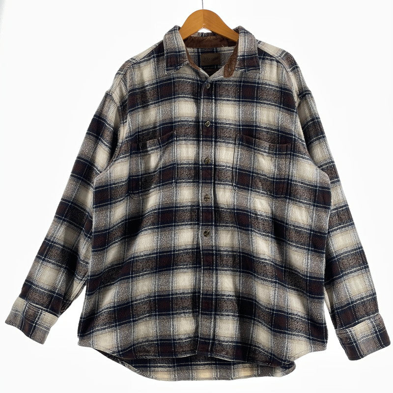 【中古品】【メンズ】 ST.JOHN'S BAY セント ジョンズ ベイ 90’s FLANNEL SHIRT 90年代 フランネル シャツ 長袖 トップス 145-260807-sa-18-tei サイズ：XL カラー：CHECK 万代Net店