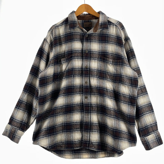 【中古品】【メンズ】 ST.JOHN'S BAY セント ジョンズ ベイ 90’s FLANNEL SHIRT 90年代 フランネル シャツ 長袖 トップス 145-260807-sa-18-tei サイズ：XL カラー：CHECK 万代Net店