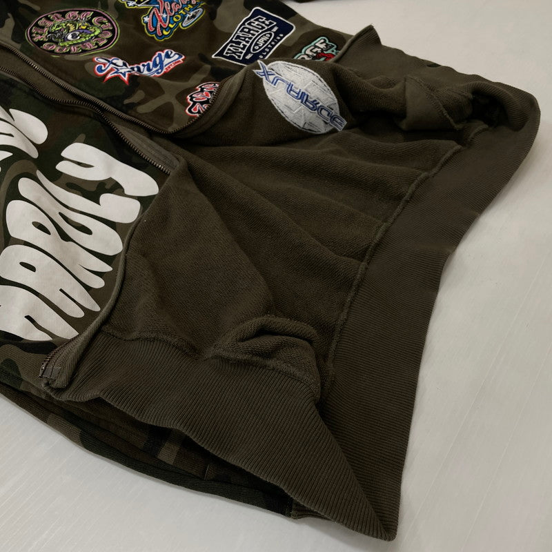 【中古品】【メンズ】 XLARGE エクストララージ MULTI LOGO ZIP UP HOODED 101254012004 マルチロゴ ジップアップフーディー アウター ジップパーカー 142-260711-ss-08-tei サイズ：M カラー：カモ 万代Net店