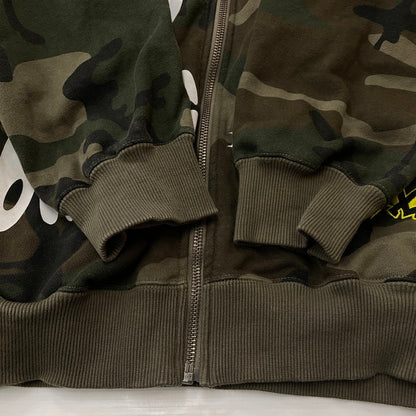 【中古品】【メンズ】 XLARGE エクストララージ MULTI LOGO ZIP UP HOODED 101254012004 マルチロゴ ジップアップフーディー アウター ジップパーカー 142-260711-ss-08-tei サイズ：M カラー：カモ 万代Net店