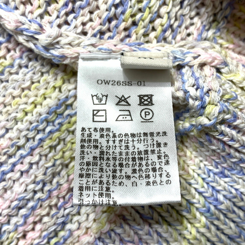 【中古品】【メンズ】 OWNESS オゥネス CRISPY COTTON BLEND SKIPPER KNIT OW26SS-01 クリスピー コットン ミックス スキッパー ニット トップス セーター ポロシャツ 140-260705-ko-01-tei サイズ：M カラー：マーブル 万代Net店