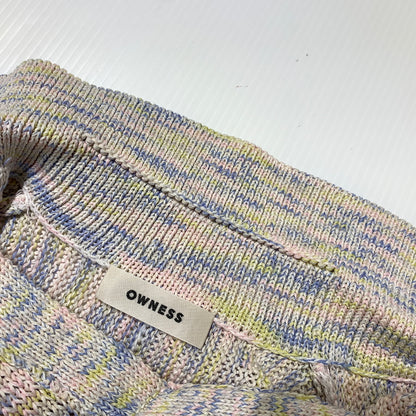 【中古品】【メンズ】 OWNESS オゥネス CRISPY COTTON BLEND SKIPPER KNIT OW26SS-01 クリスピー コットン ミックス スキッパー ニット トップス セーター ポロシャツ 140-260705-ko-01-tei サイズ：M カラー：マーブル 万代Net店