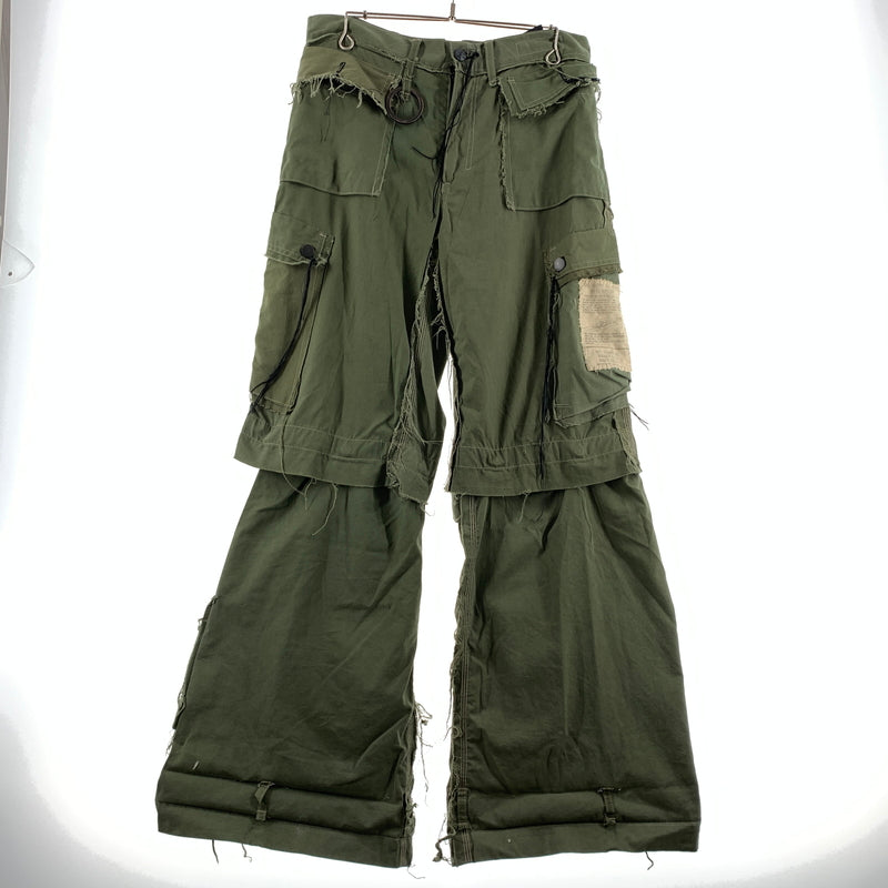 【中古品】【メンズ】 MINUS マイナス SLASH SEAM HBT CARGO VINTAGE SLEEPING BAG CASE M-23S-SSHBT スラッシュ シーム ヘリンボーンツイル カーゴパンツ ボトムス ショーツ 151-260705-ko-07-tei サイズ：2 カラー：カーキ 万代Net店