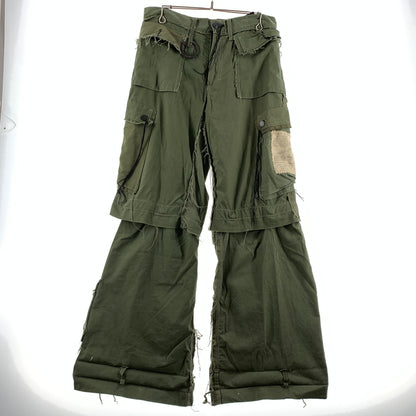 【中古品】【メンズ】 MINUS マイナス SLASH SEAM HBT CARGO VINTAGE SLEEPING BAG CASE M-23S-SSHBT スラッシュ シーム ヘリンボーンツイル カーゴパンツ ボトムス ショーツ 151-260705-ko-07-tei サイズ：2 カラー：カーキ 万代Net店