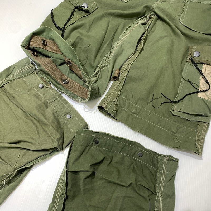 【中古品】【メンズ】 MINUS マイナス SLASH SEAM HBT CARGO VINTAGE SLEEPING BAG CASE M-23S-SSHBT スラッシュ シーム ヘリンボーンツイル カーゴパンツ ボトムス ショーツ 151-260705-ko-07-tei サイズ：2 カラー：カーキ 万代Net店