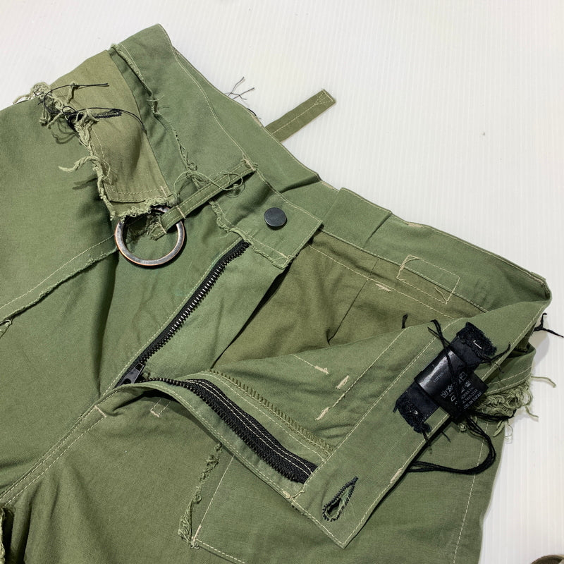 【中古品】【メンズ】 MINUS マイナス SLASH SEAM HBT CARGO VINTAGE SLEEPING BAG CASE M-23S-SSHBT スラッシュ シーム ヘリンボーンツイル カーゴパンツ ボトムス ショーツ 151-260705-ko-07-tei サイズ：2 カラー：カーキ 万代Net店