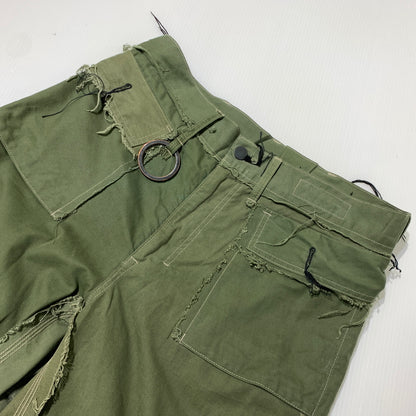 【中古品】【メンズ】 MINUS マイナス SLASH SEAM HBT CARGO VINTAGE SLEEPING BAG CASE M-23S-SSHBT スラッシュ シーム ヘリンボーンツイル カーゴパンツ ボトムス ショーツ 151-260705-ko-07-tei サイズ：2 カラー：カーキ 万代Net店