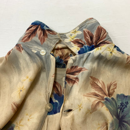 【現状渡し品】【メンズ】 PENNY'S ペニーズ 50's~ OPEN COLLAR ALOHA SHIRT VINTAGE 50年代～ オープンカラー アロハシャツ 半袖 トップス ヴィンテージ 145-260707-yo-07-tei サイズ：不明 カラー：ベージュ 万代Net店