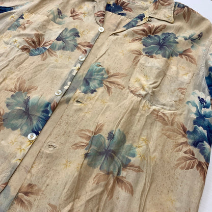 【現状渡し品】【メンズ】 PENNY'S ペニーズ 50's~ OPEN COLLAR ALOHA SHIRT VINTAGE 50年代～ オープンカラー アロハシャツ 半袖 トップス ヴィンテージ 145-260707-yo-07-tei サイズ：不明 カラー：ベージュ 万代Net店