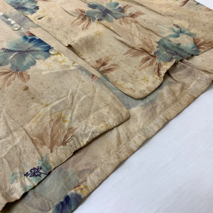 【現状渡し品】【メンズ】 PENNY'S ペニーズ 50's~ OPEN COLLAR ALOHA SHIRT VINTAGE 50年代～ オープンカラー アロハシャツ 半袖 トップス ヴィンテージ 145-260707-yo-07-tei サイズ：不明 カラー：ベージュ 万代Net店