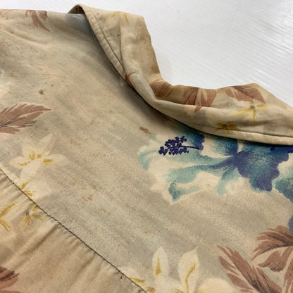 【現状渡し品】【メンズ】 PENNY'S ペニーズ 50's~ OPEN COLLAR ALOHA SHIRT VINTAGE 50年代～ オープンカラー アロハシャツ 半袖 トップス ヴィンテージ 145-260707-yo-07-tei サイズ：不明 カラー：ベージュ 万代Net店