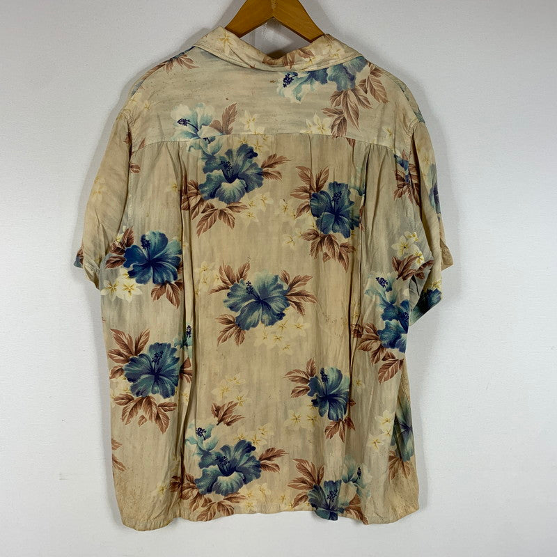 【現状渡し品】【メンズ】 PENNY'S ペニーズ 50's~ OPEN COLLAR ALOHA SHIRT VINTAGE 50年代～ オープンカラー アロハシャツ 半袖 トップス ヴィンテージ 145-260707-yo-07-tei サイズ：不明 カラー：ベージュ 万代Net店