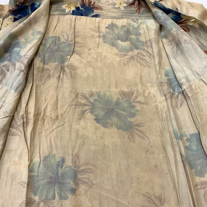【現状渡し品】【メンズ】 PENNY'S ペニーズ 50's~ OPEN COLLAR ALOHA SHIRT VINTAGE 50年代～ オープンカラー アロハシャツ 半袖 トップス ヴィンテージ 145-260707-yo-07-tei サイズ：不明 カラー：ベージュ 万代Net店