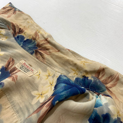 【現状渡し品】【メンズ】 PENNY'S ペニーズ 50's~ OPEN COLLAR ALOHA SHIRT VINTAGE 50年代～ オープンカラー アロハシャツ 半袖 トップス ヴィンテージ 145-260707-yo-07-tei サイズ：不明 カラー：ベージュ 万代Net店