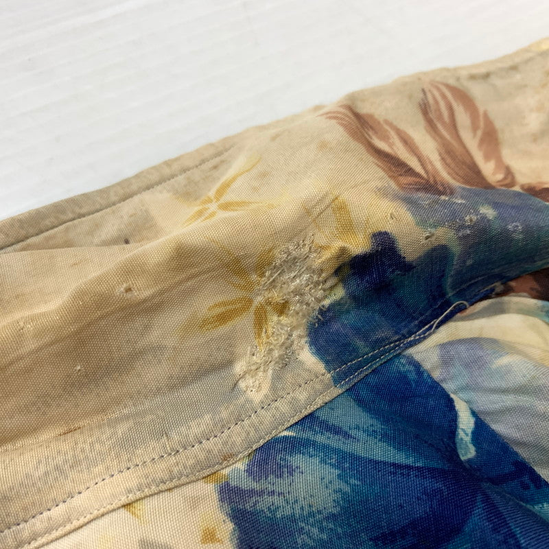 【現状渡し品】【メンズ】 PENNY'S ペニーズ 50's~ OPEN COLLAR ALOHA SHIRT VINTAGE 50年代～ オープンカラー アロハシャツ 半袖 トップス ヴィンテージ 145-260707-yo-07-tei サイズ：不明 カラー：ベージュ 万代Net店