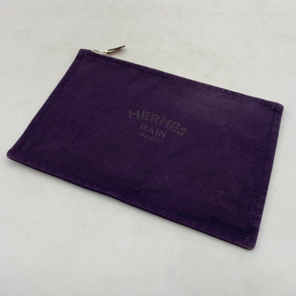 【中古品】【メンズ/レディース】 HERMES エルメス FLAT POUCH フラットポーチ カバン クラッチバッグ 180-260709-ko-19-tei カラー：パープル 万代Net店