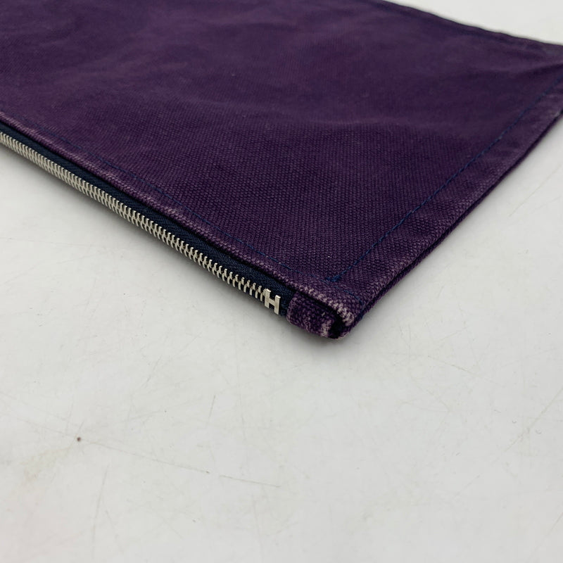 【中古品】【メンズ/レディース】 HERMES エルメス FLAT POUCH フラットポーチ カバン クラッチバッグ 180-260709-ko-19-tei カラー：パープル 万代Net店